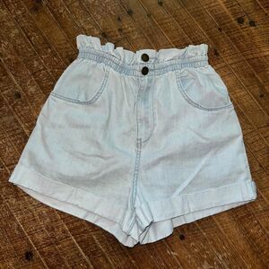 Billabong beachy paperbag flowy M denim surf shorts